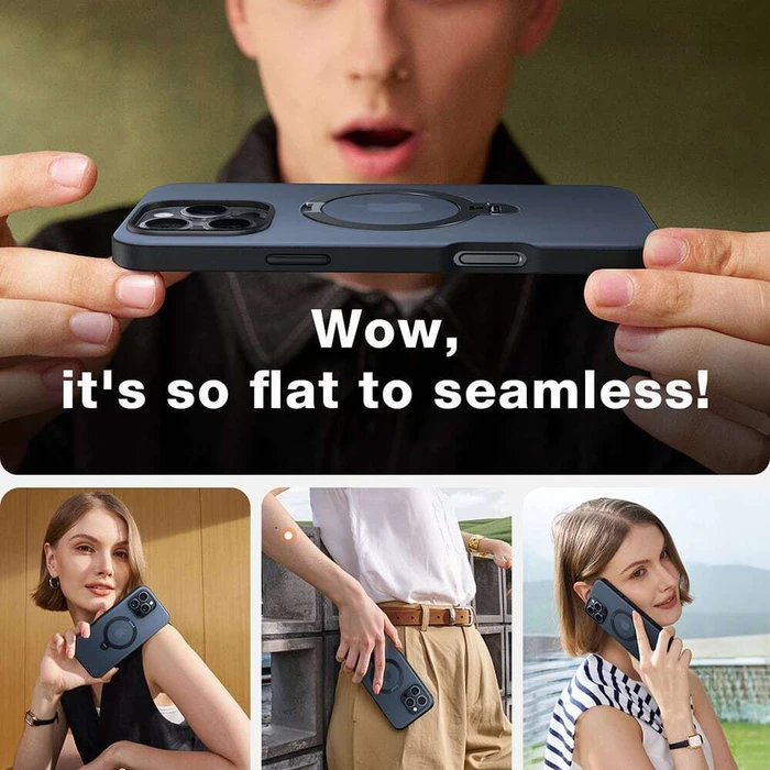 TORRAS iPhone 17 Case Ostand Spin Series Black