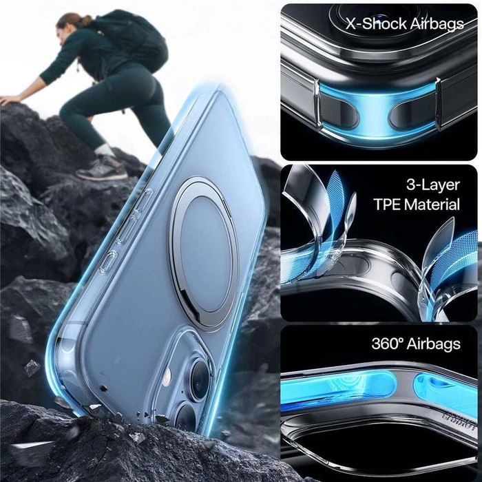 TORRAS iPhone 17 Case Ostand Pro Series Clear