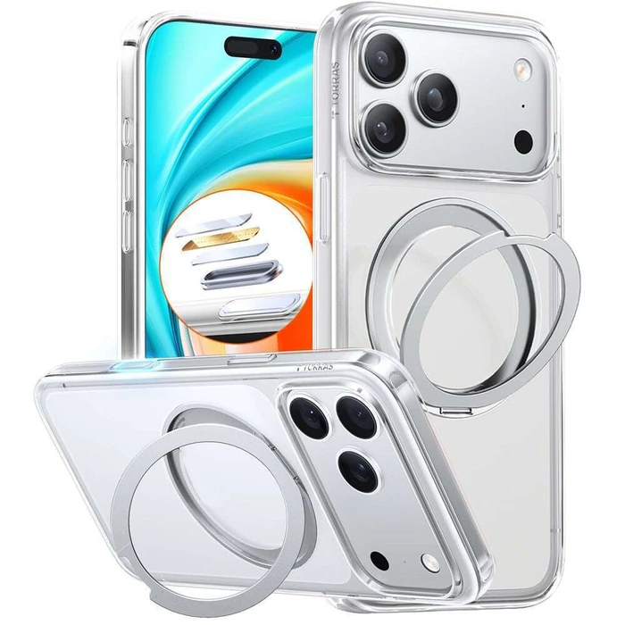 TORRAS iPhone 17 Pro Clear Ostand Pro Series Case