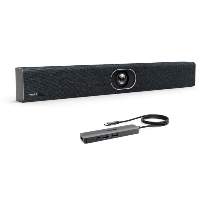 Yealink UVC40 E2 USB Videobar 4K (UVC 1.1), 8‑mic MEMS array, 5W speaker, 2x USB, Wi‑Fi
