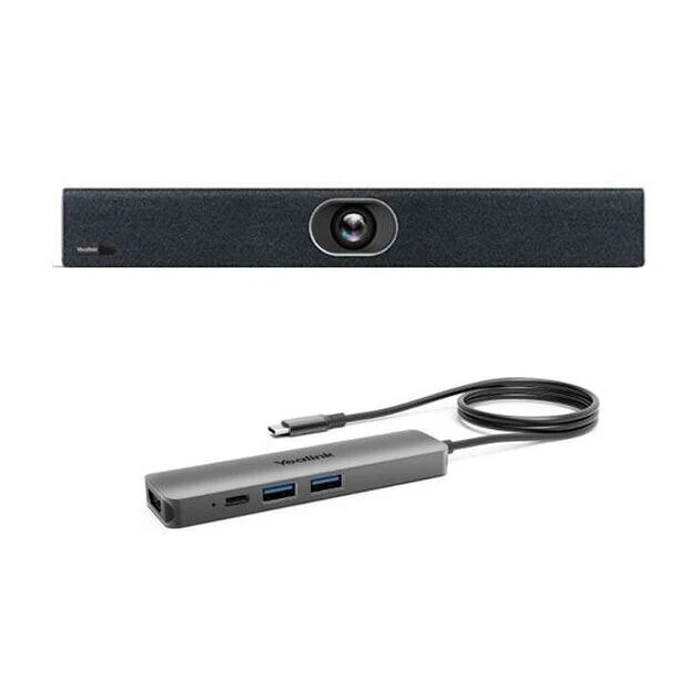 Yealink UVC40 E2 USB Videobar 4K (UVC 1.1), 8‑mic MEMS array, 5W speaker, 2x USB, Wi‑Fi