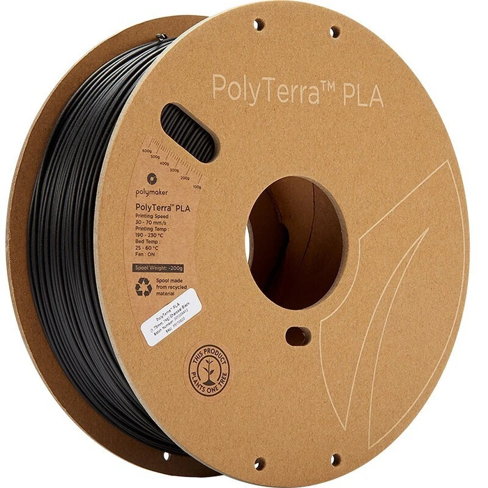 PLA 1.75mm Charcoal Black 1kg - Polmask (PM70820)
