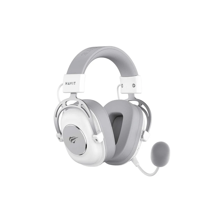 Havit H2002YG Over Ear Gaming Headset με σύνδεση 3.5mm & Bluetooth Λευκό/Γκρι