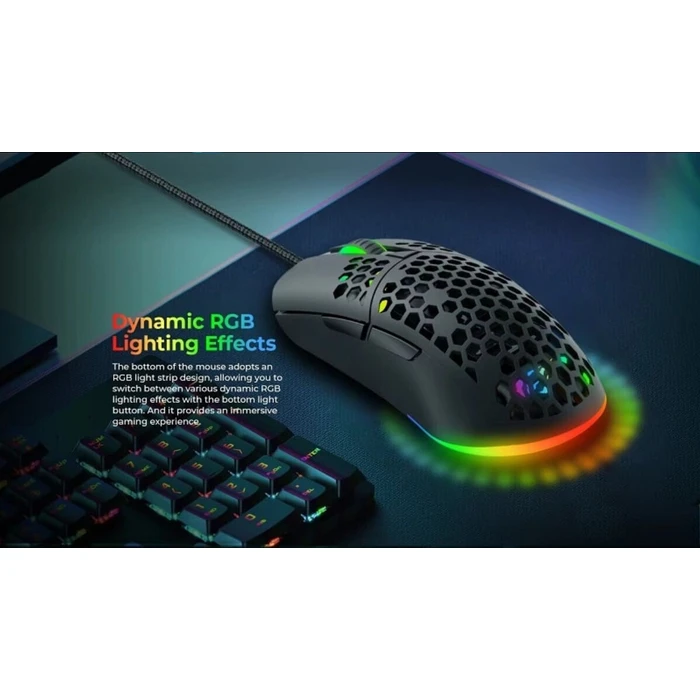 Havit MS1036 RGB Gaming Ποντίκι 7200 DPI Μαύρο