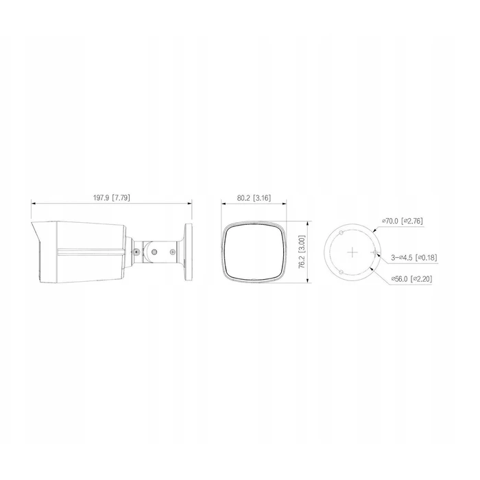 Dahua IPC-HFW2849TL-S-LED-0360B-PRO 4K IP Surveillance Bullet Camera Waterproof with 3.6mm Lens