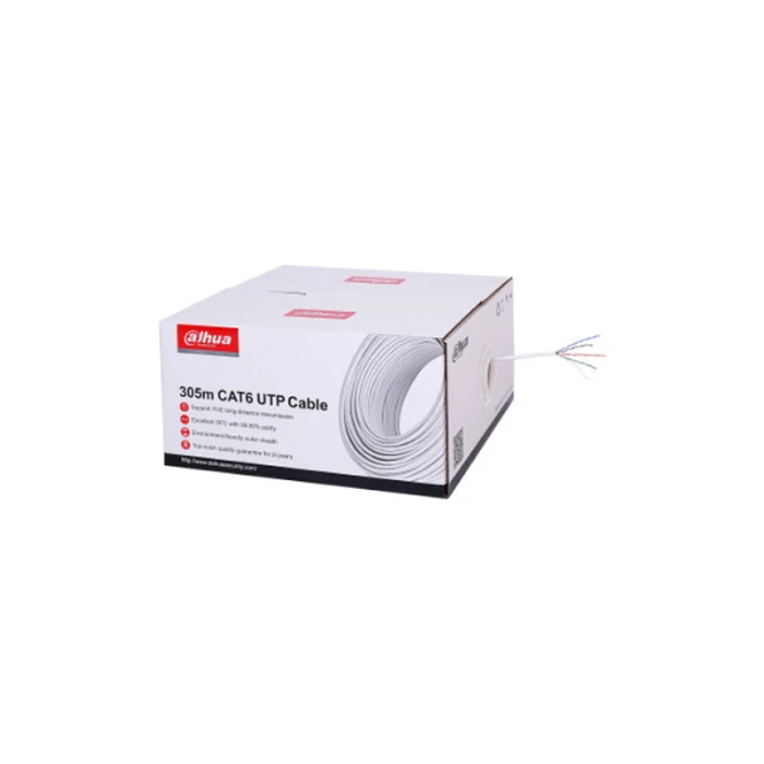 Καλώδιο Δικτύου CAT6 U/UTP 305m Λευκό - Dahua PFM923I-6UN-C
