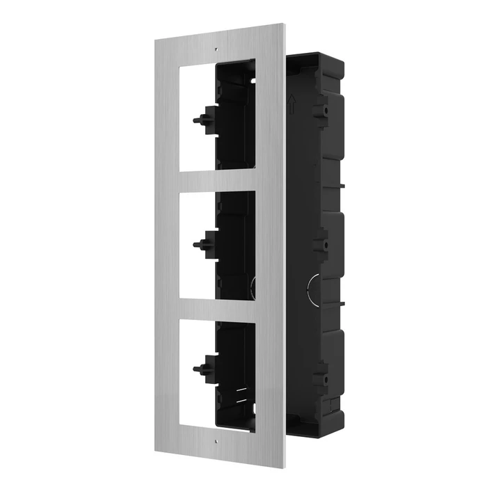 Hikvision DS-KD-ACF3/S Flush‑mount Base / Back Box for 3‑Module Door Station