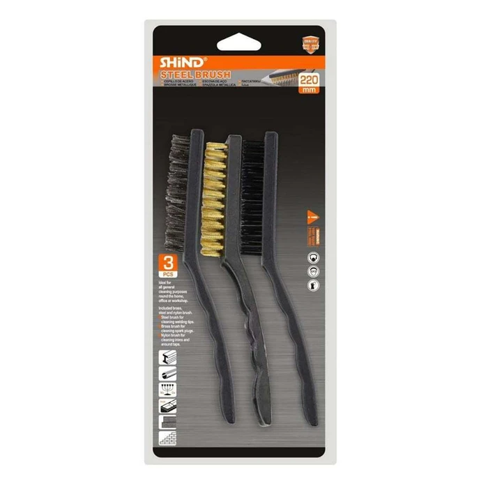 Shind Σετ Συρματοβουρτσες 3 Τεμ. 9 3x220mm
