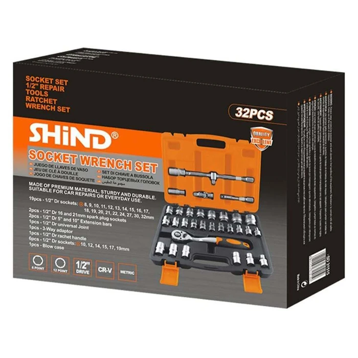 Hand Tools Shind Socket Set 1/2 inch 32 pcs SHI 31515