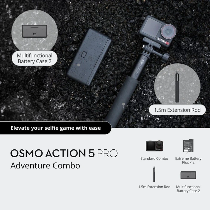 Κάμερα DJI Osmo Action 5 Pro Adventure Combo (Μαύρο)