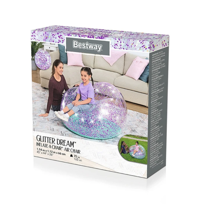 Bestway Inflatable Chair Multicolor Glitter