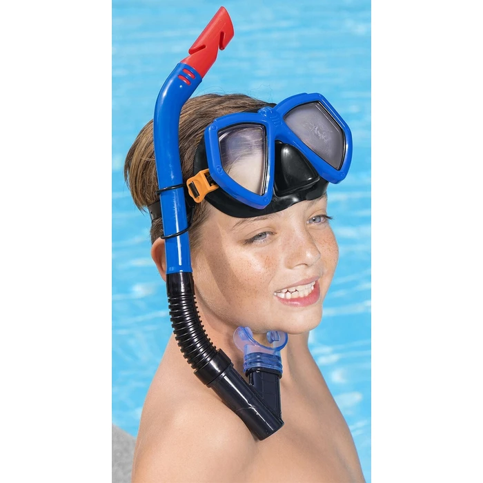 Bestway Παιδικά Γυαλιά Κατάδυσης με Σωλήνα Μπλε Φούξια