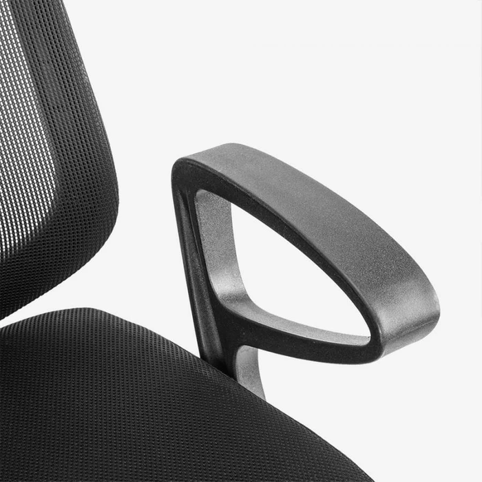 Office Chair DELI Headrest Mesh Black