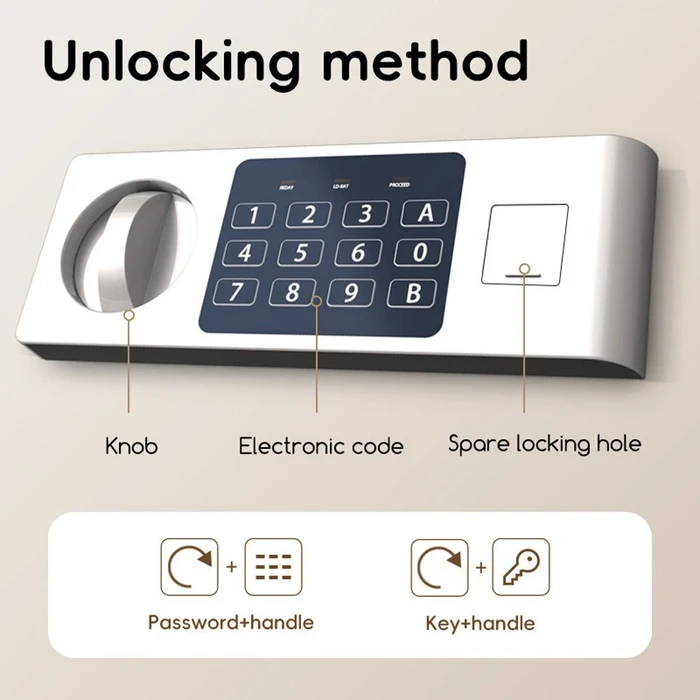 DELI 2 Way Digital Safe Full Steel Black