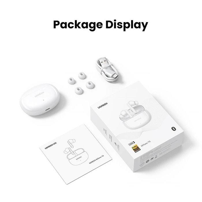 UGREEN Ακουστικά Wireless Headphones WS200 HiTune T6 Hybrid ANC White