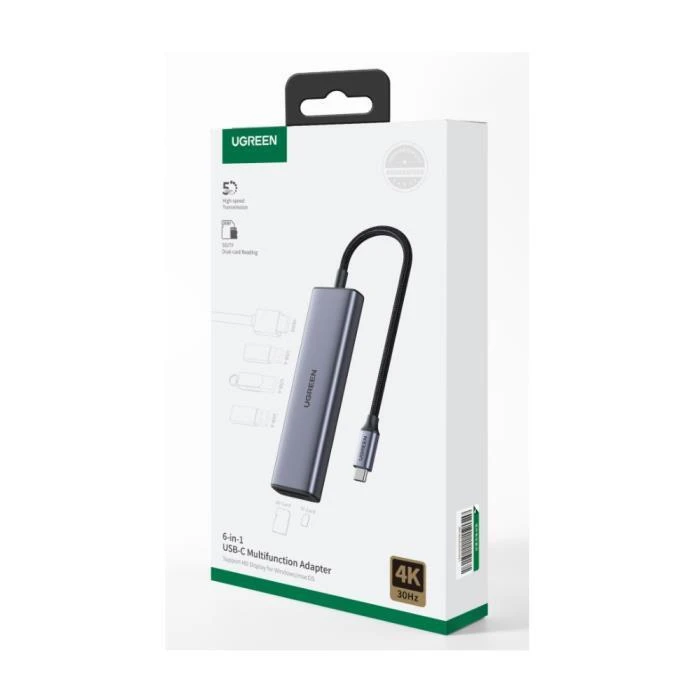 UGREEN Adapter HUB CM511 USB-C to HDMI 3x USB-A 3.0 SD TF