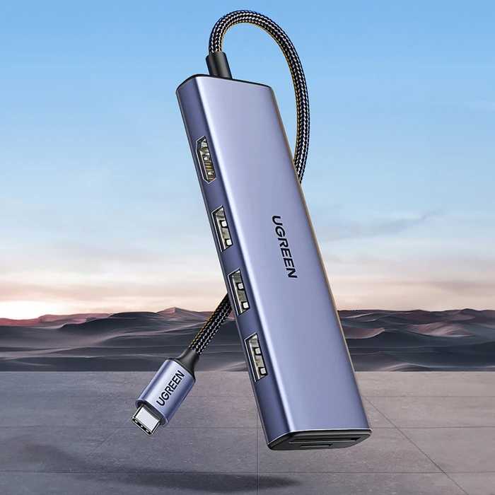 UGREEN Adapter HUB CM511 USB-C to HDMI 3x USB-A 3.0 SD TF