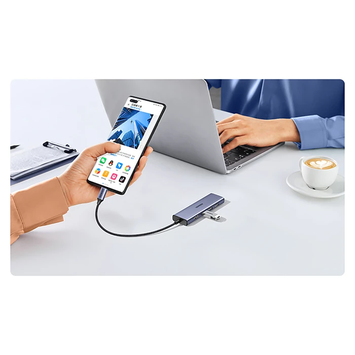 UGREEN Adapter HUB CM511 USB-C to HDMI 3x USB-A 3.0 SD TF