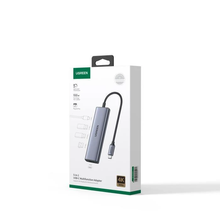 UGREEN Adapter HUB CM511 USB-C to HDMI 3x USB-A 3.0 SD TF
