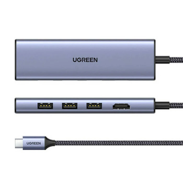 UGREEN Adapter HUB CM511 USB-C to HDMI 3x USB-A 3.0 SD TF