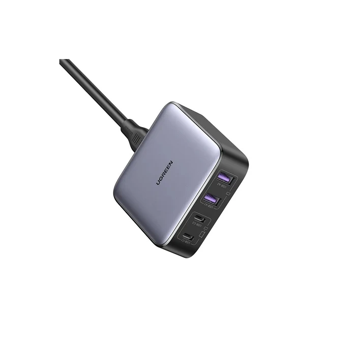 UGREEN Φορτιστής Ugreen Nexode CD327 2x USB-C 2x USB-A GaN 65W grey 90747B