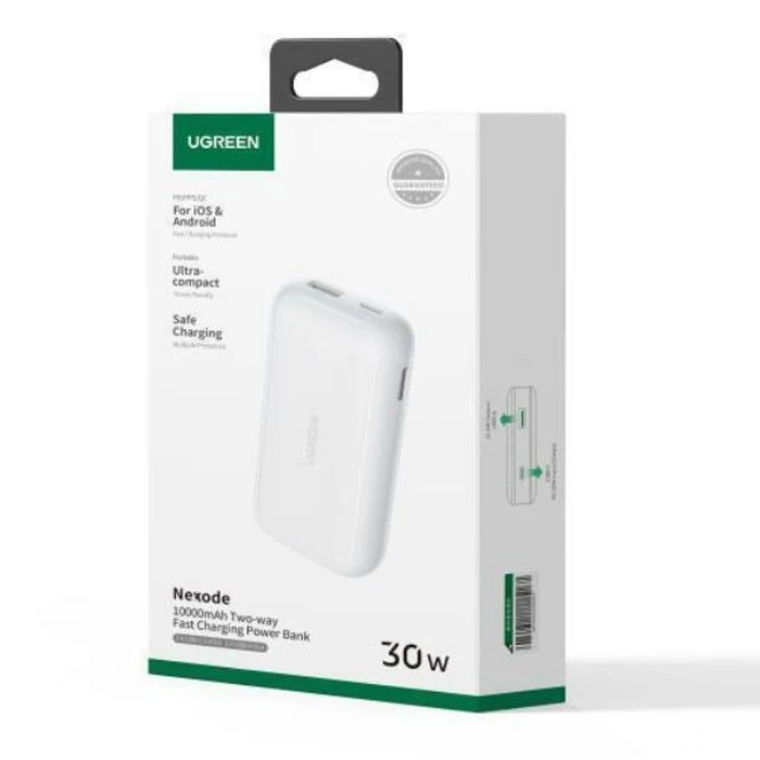 Power Banks UGREEN Nexode PB501 10000mAh USB and USB C 30W PD White
