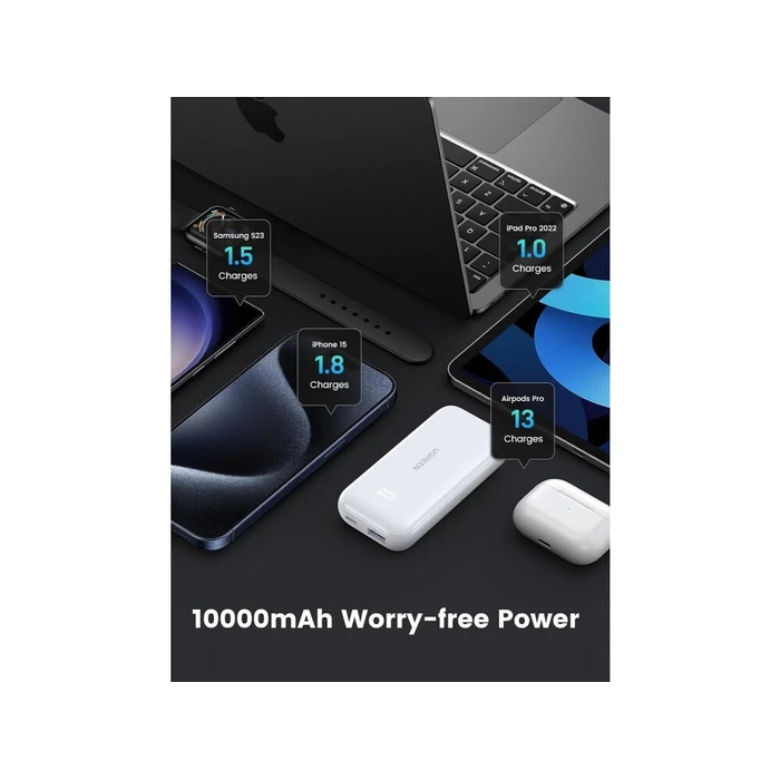 Power Banks UGREEN Nexode PB501 10000mAh USB and USB C 30W PD White