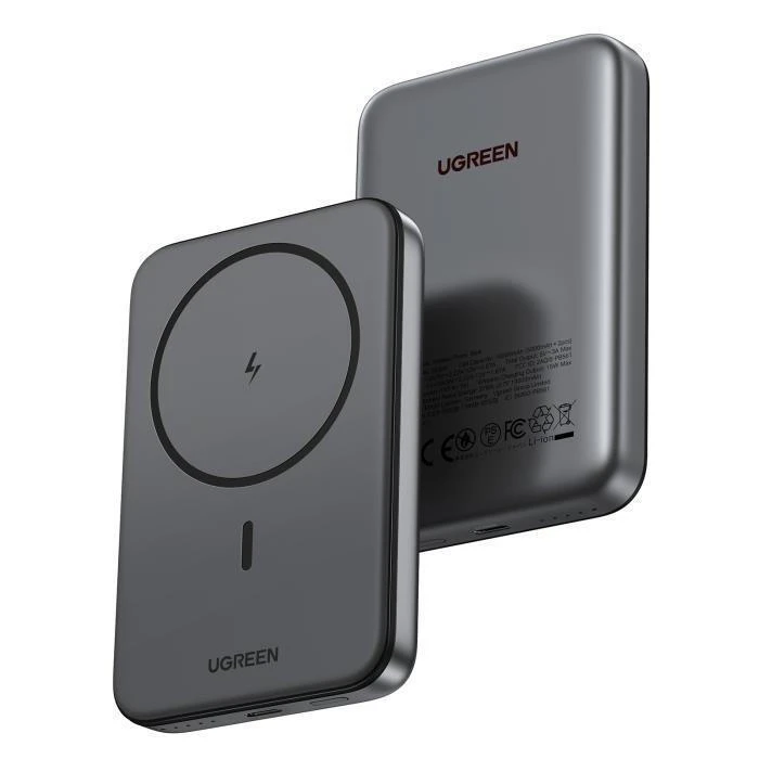 UGREEN PB561 Magnetic MagSafe Power Bank 10,000mAh 20W with USB‑C Power Delivery, Grey