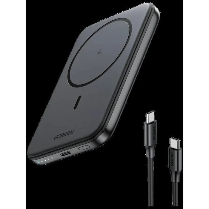 UGREEN PB561 Magnetic MagSafe Power Bank 10,000mAh 20W with USB‑C Power Delivery, Grey