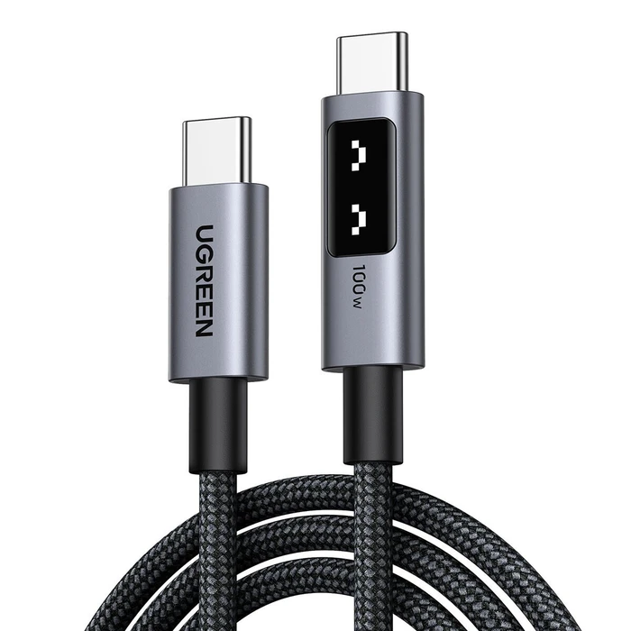 Ugreen Uno L509 100W USB-C to USB-C PD Fast Charging Cable LED 2m