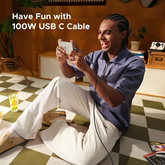 Ugreen Uno L509 100W USB-C to USB-C PD Fast Charging Cable LED 2m