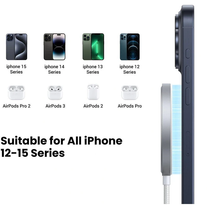 UGREEN Wireless Charger Qi2 with MagSafe 15W for iOS Devices
