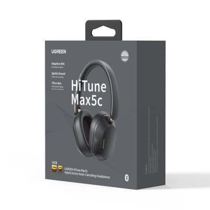 UGREEN Wireless Headphones HiTune Max 5C Hybrid ANC Bluetooth 5.4 Black