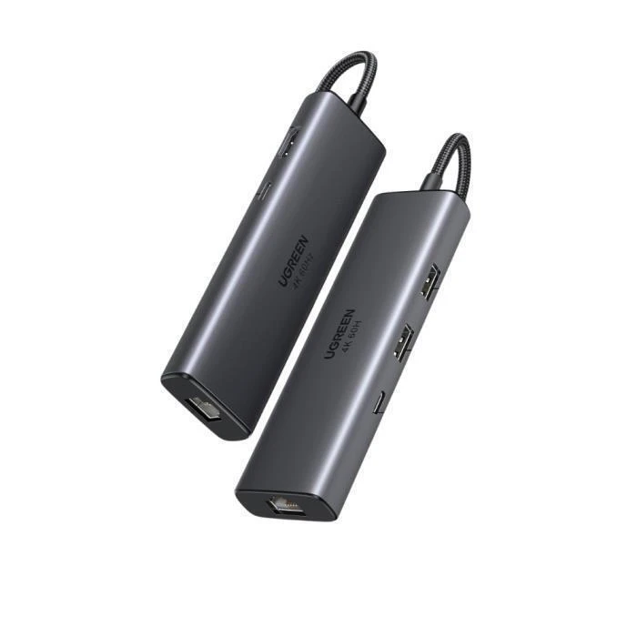 Ugreen CM512 USB-C Docking Station με HDMI 4K PD Ethernet Γκρί