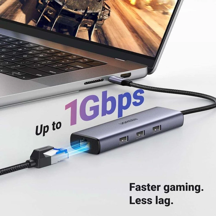 Ugreen CM512 USB-C Docking Station με HDMI 4K PD Ethernet Γκρί