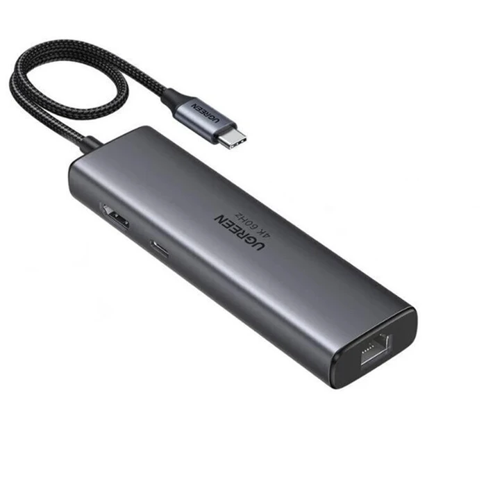 Ugreen CM512 USB-C Docking Station με HDMI 4K PD Ethernet Γκρί