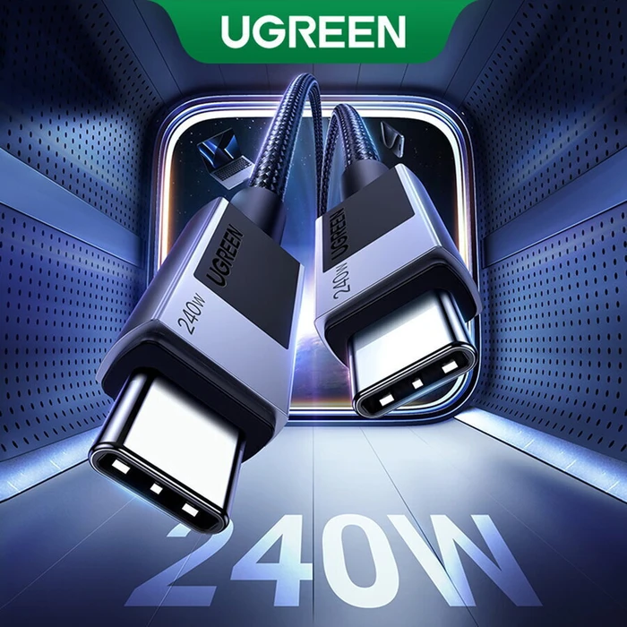 UGREEN Καλώδιο USB C σε USB C Power Delivery PD 240W 1m 480Mbps Star Gray