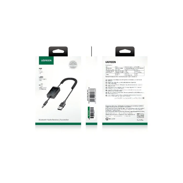 Ugreen Bluetooth Receiver με θύρα εξόδου USB και Μικρόφωνο 45236