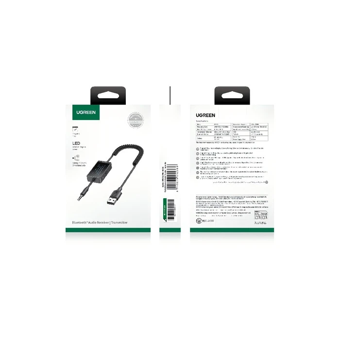 Ugreen Bluetooth Receiver με θύρα εξόδου USB και Μικρόφωνο 45236