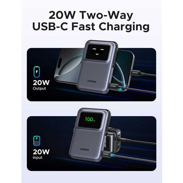 UGREEN Power Bank PB572 10000mAh 20W Magnetic Wireless