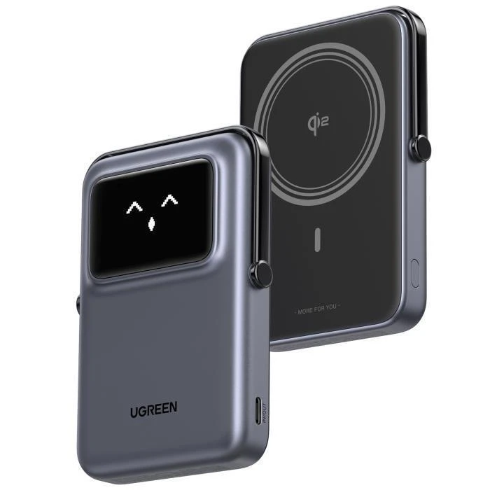 Ugreen PB764 MagSafe Qi2 10000mAh 20W Magnetic Wireless Power Bank (USB-C PD / Quick Charge / PPS) - Gray