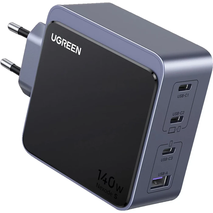 Ugreen X570 (Nexode S) 140W Ταχυφορτιστής 4 θυρών (3x USB-C + 1x USB-A) – Γκρι