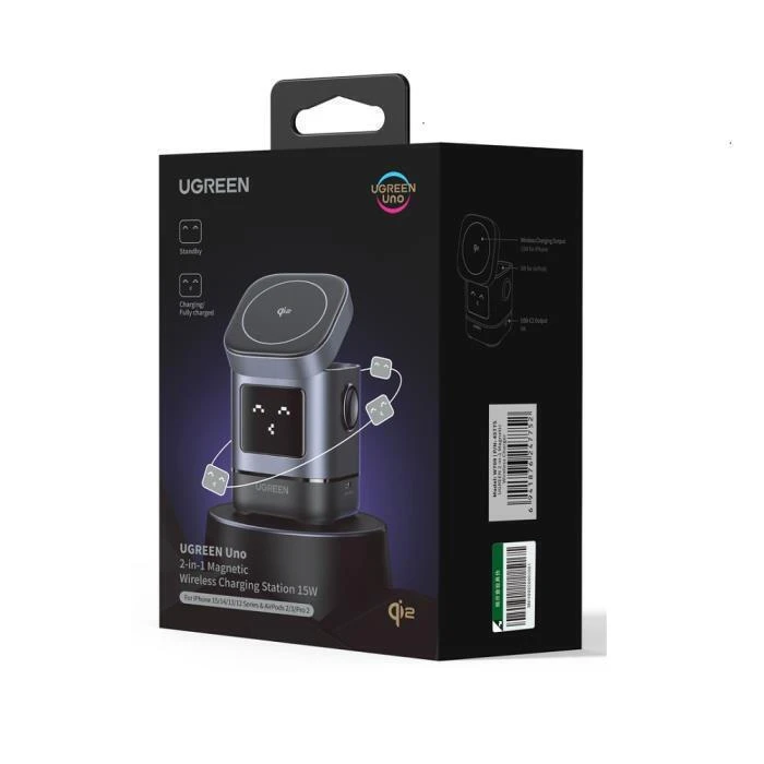 Wireless Charger UGREEN Qi2 15W Black 45775