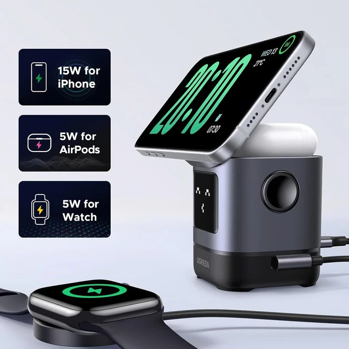 Wireless Charger UGREEN Qi2 15W Black 45775