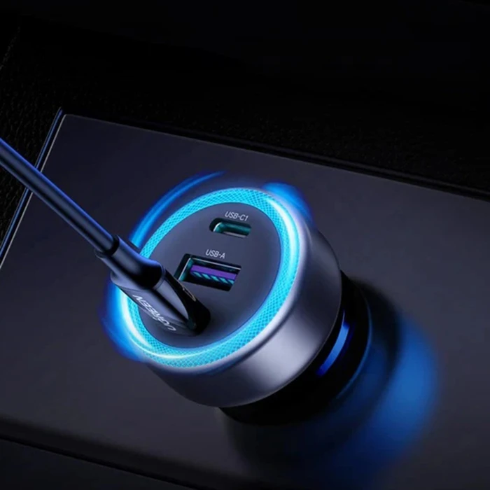UGREEN Φορτιστής Αυτοκινήτου EC307 30W 3A με 1xUSB 2xType-C