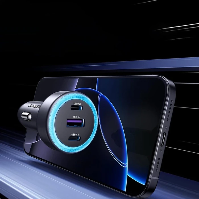 UGREEN Φορτιστής Αυτοκινήτου EC307 30W 3A με 1xUSB 2xType-C