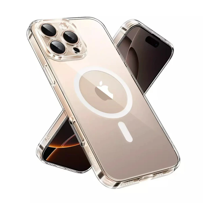 Ugreen Θήκη Κινητού Magnetic Case MagSafe CA112 για iPhone 16 Pro Max διάφανη αντικιτρινική