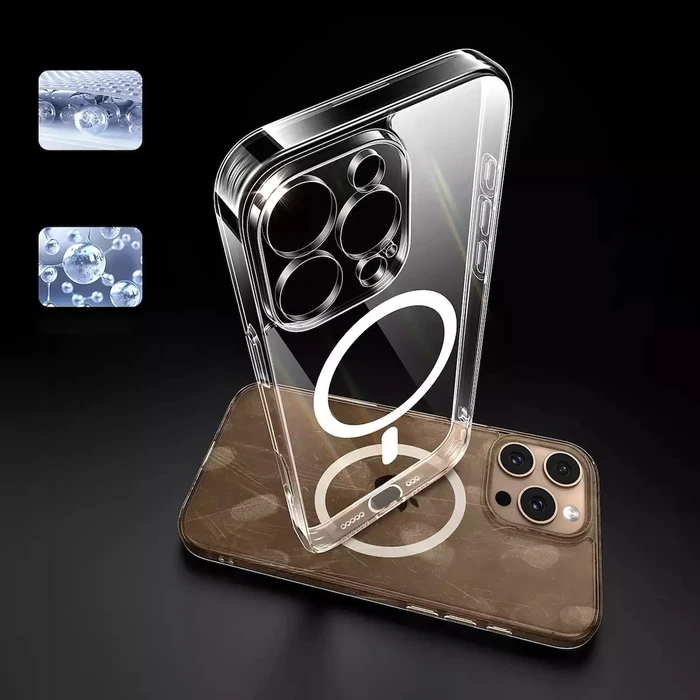 Ugreen Θήκη Κινητού Magnetic Case MagSafe CA112 για iPhone 16 Pro Max διάφανη αντικιτρινική