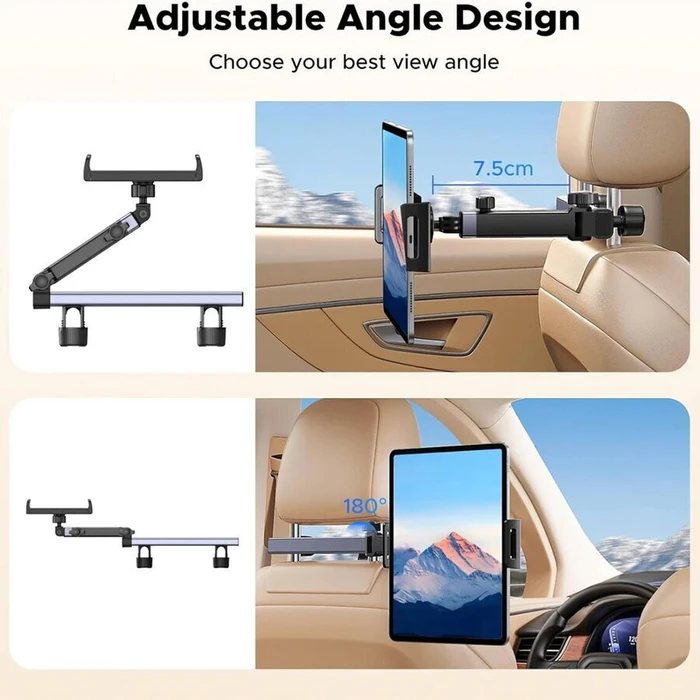 Ugreen Car Headrest Mount for Smartphone or Tablet 4.7-12.9 inches Black 55443
