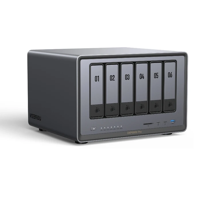 Ugreen NASync DXP6800 Pro 6-Bay NAS (Intel Core i5-1235U, 8GB DDR5, Dual 10GbE, 6x SATA, 2x M.2 NVMe)